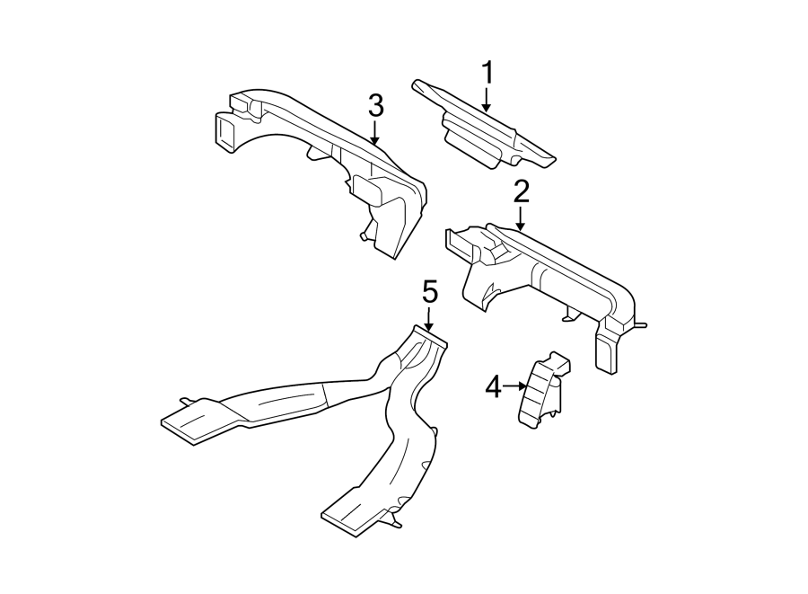 Diagram INSTRUMENT PANEL. DUCTS. for your 2012 Ford Escape 2.5L Duratec A/T 4WD XLT Sport Utility 