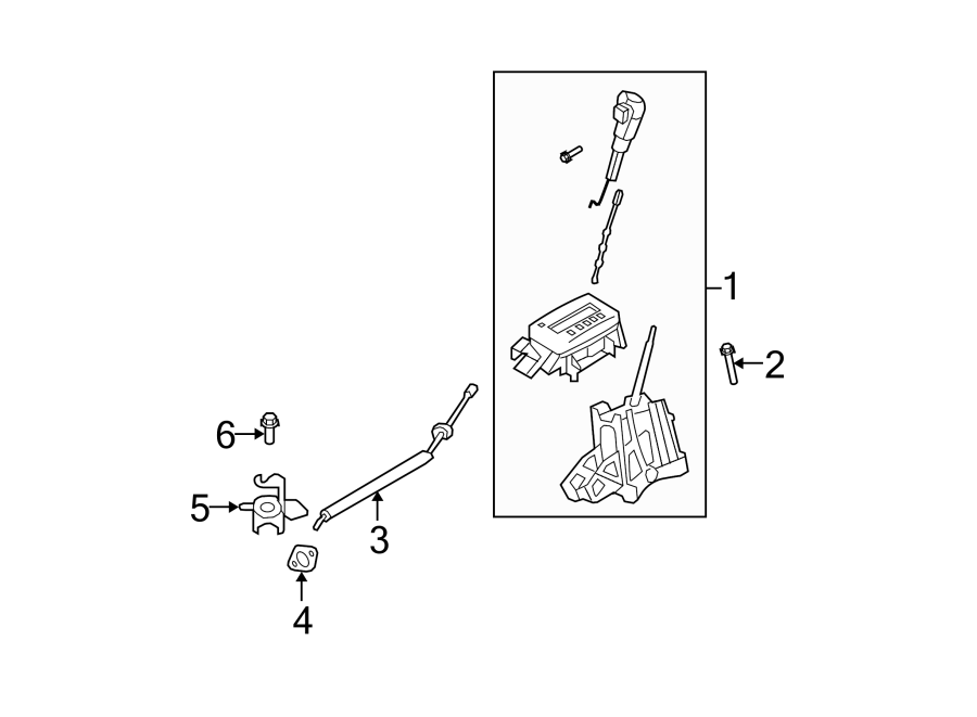 Diagram CONSOLE. SHIFTER HOUSING. for your 2010 Ford Transit Connect   