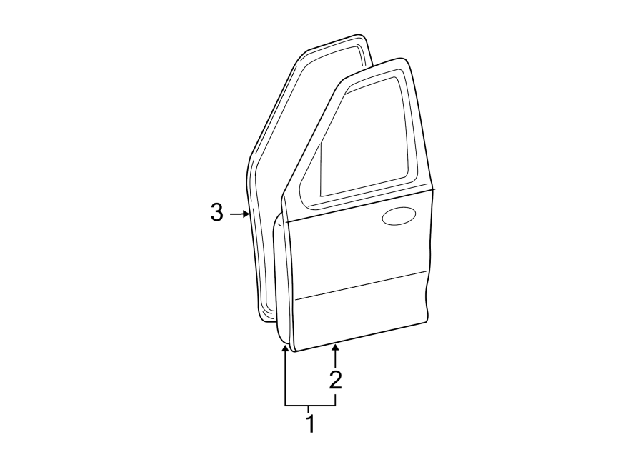 Diagram FRONT DOOR. DOOR & COMPONENTS. for your Ford F-150  