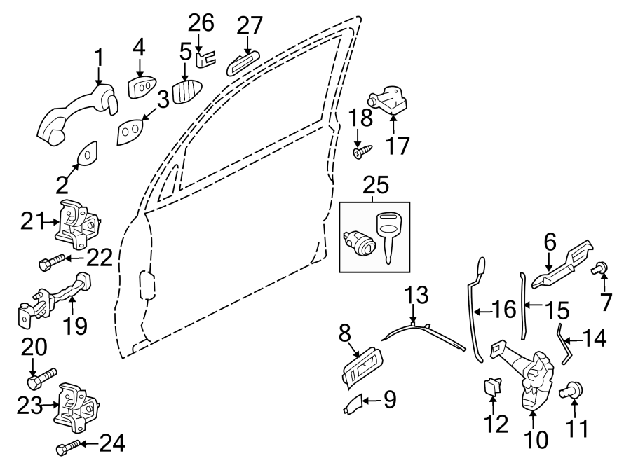 Ford Escape Lock. Actuator. Latch. Escape, mariner; left - BL8Z7821813B