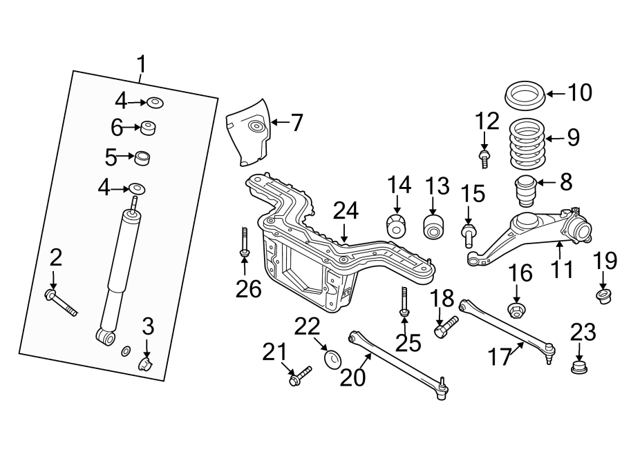 Diagram REAR SUSPENSION. SUSPENSION COMPONENTS. for your 2018 Ford F-150 3.5L EcoBoost V6 A/T 4WD XL Crew Cab Pickup Fleetside 