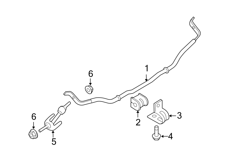 Diagram REAR SUSPENSION. STABILIZER BAR & COMPONENTS. for your Lincoln MKS  