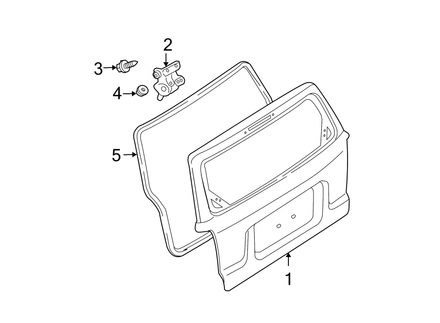 Diagram Lift gate. Gate & hardware. for your 2009 Lincoln MKZ   