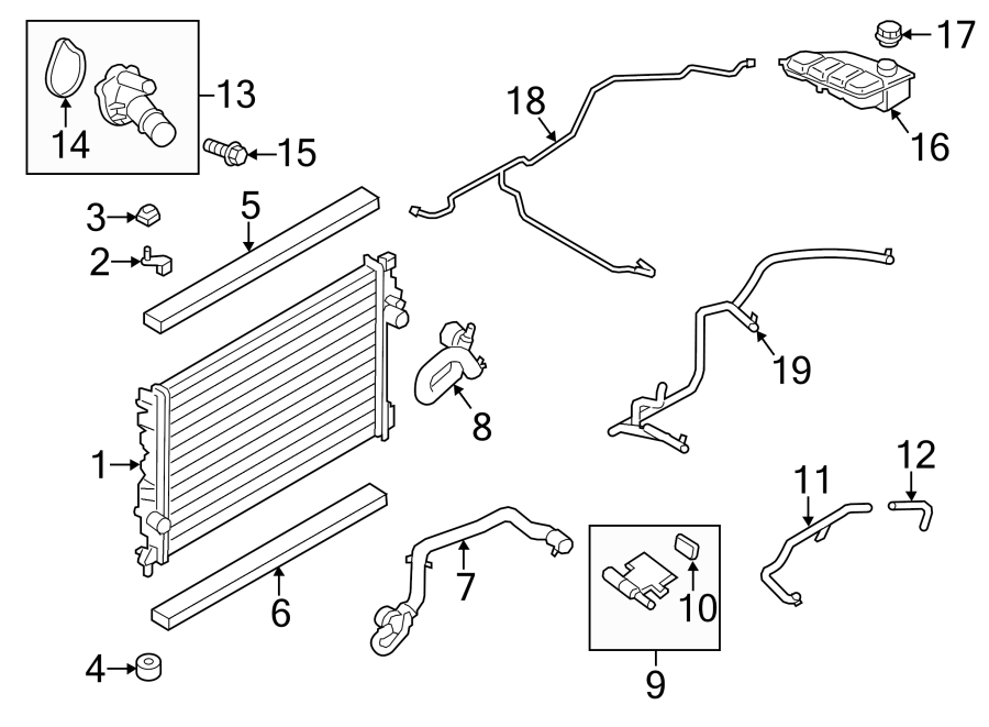 Diagram RADIATOR & COMPONENTS. for your 2005 Ford Explorer   