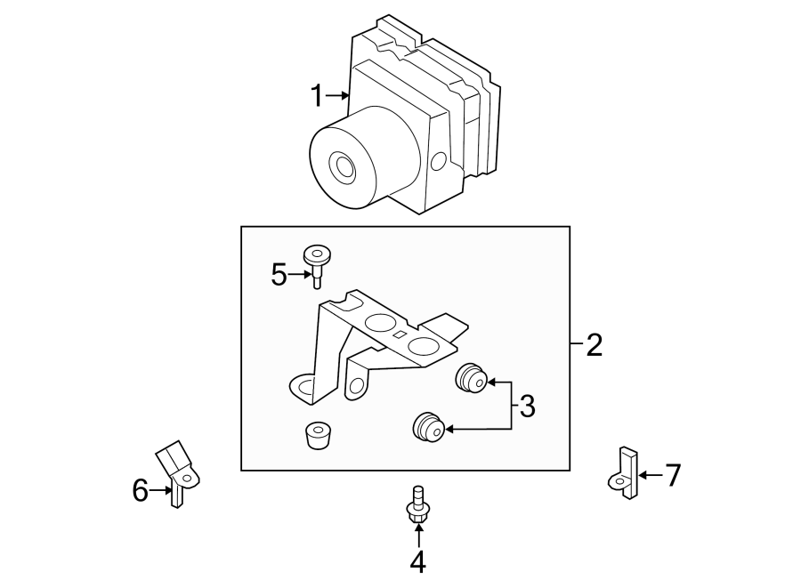 Diagram Abs components. for your 2010 Lincoln MKZ   