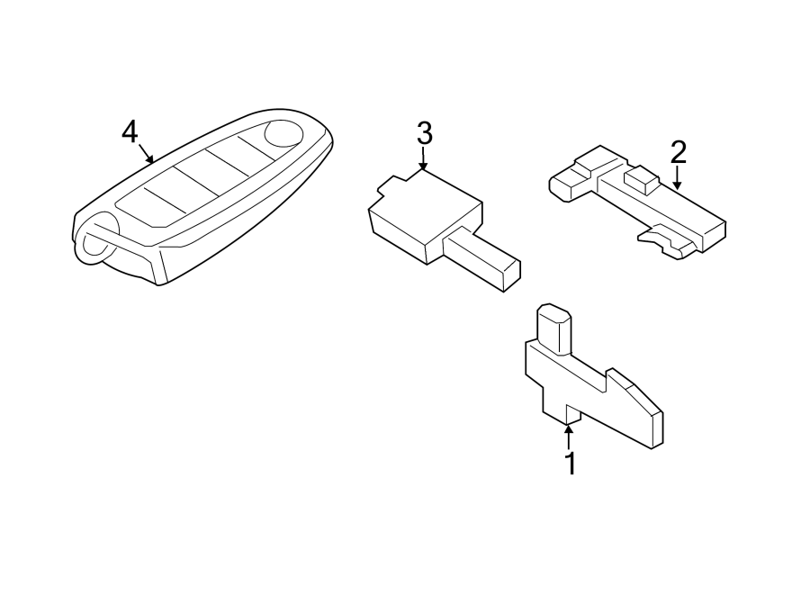 Diagram KEYLESS ENTRY COMPONENTS. for your 1996 Ford