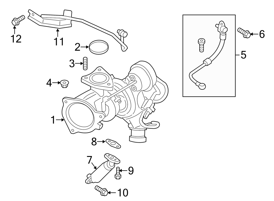 Diagram ENGINE / TRANSAXLE. TURBOCHARGER & COMPONENTS. for your 2015 Lincoln MKZ   