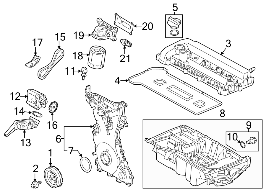 Diagram ENGINE / TRANSAXLE. ENGINE PARTS. for your 2011 Ford Transit Connect   