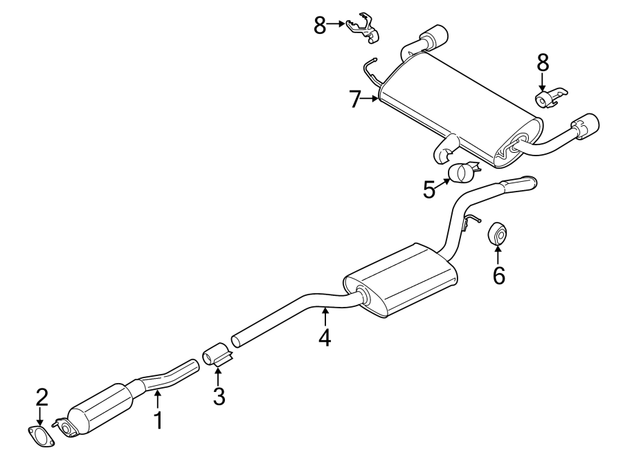 Diagram EXHAUST SYSTEM. EXHAUST COMPONENTS. for your 2015 Ford F-150   