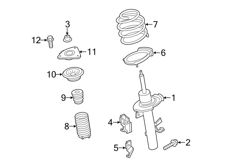 Diagram FRONT SUSPENSION. STRUTS & COMPONENTS. for your 1998 Ford F-150   