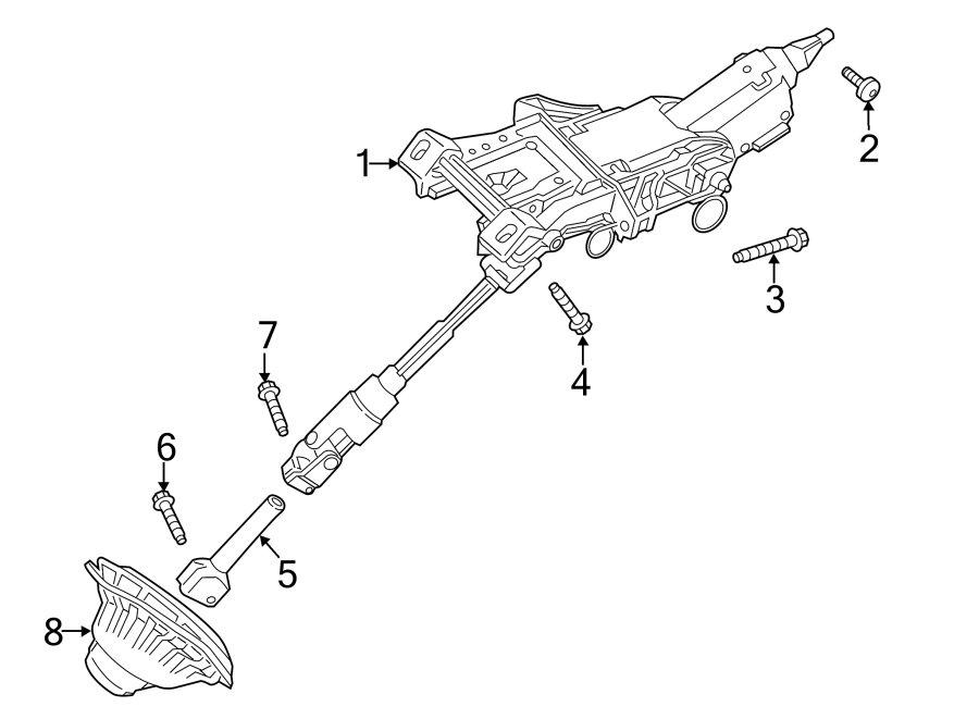 Diagram STEERING COLUMN ASSEMBLY. for your 2011 Ford E-250   