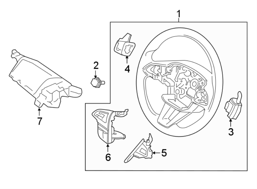 Diagram STEERING WHEEL & TRIM. for your Ford Escape  