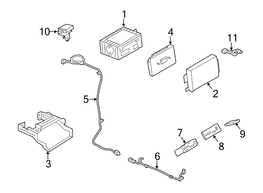 Diagram INSTRUMENT PANEL. NAVIGATION SYSTEM COMPONENTS. for your 2012 Ford F-250 Super Duty 6.2L V8 FLEX A/T RWD XLT Extended Cab Pickup 