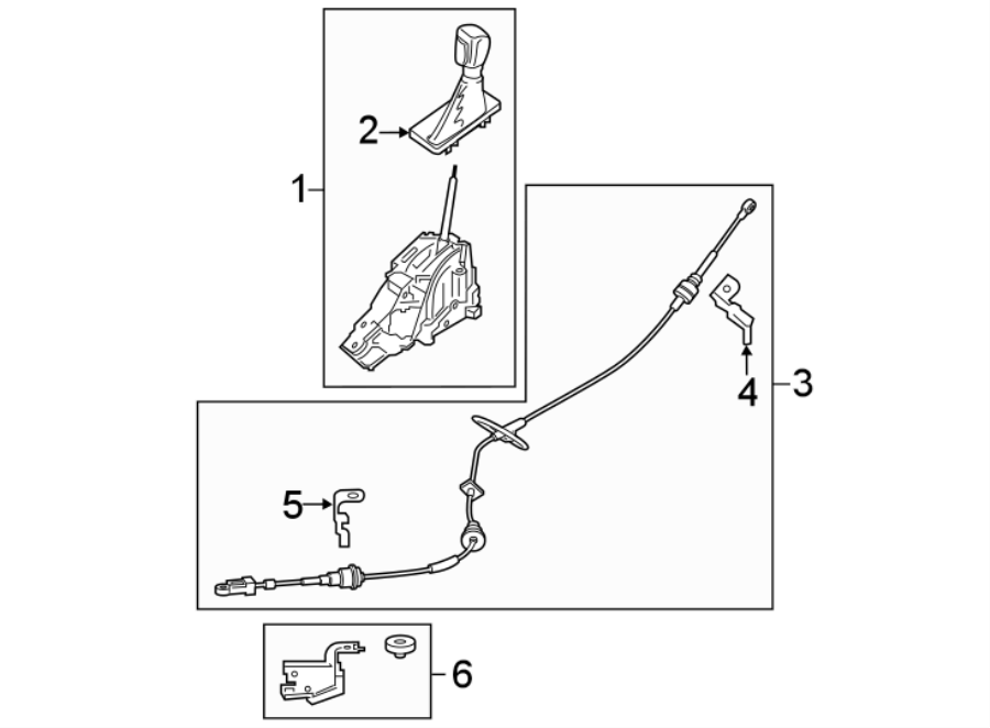 Diagram CONSOLE. SHIFTER HOUSING. for your Ford Escape  