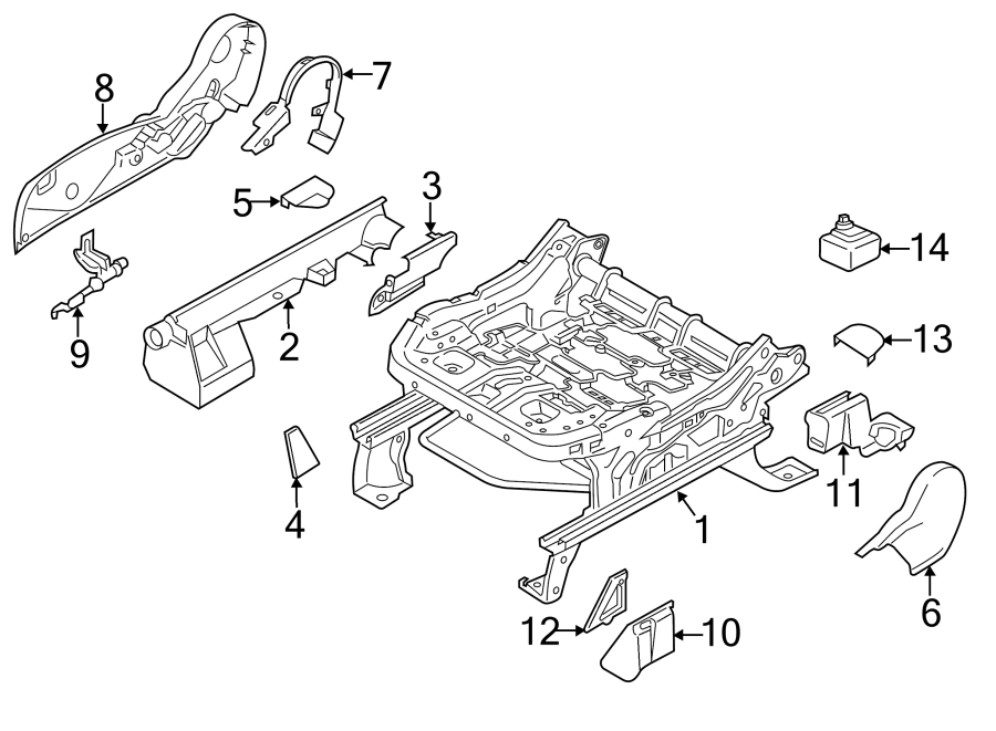 Diagram SEATS & TRACKS. TRACKS & COMPONENTS. for your 1997 Ford Expedition   