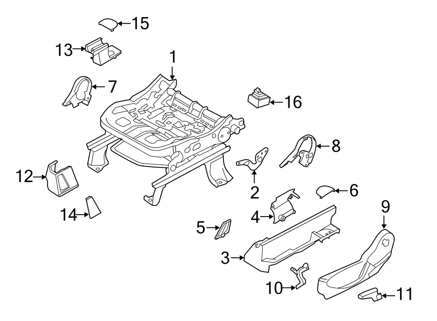 Diagram Seats & tracks. Tracks & components. for your Lincoln MKZ  