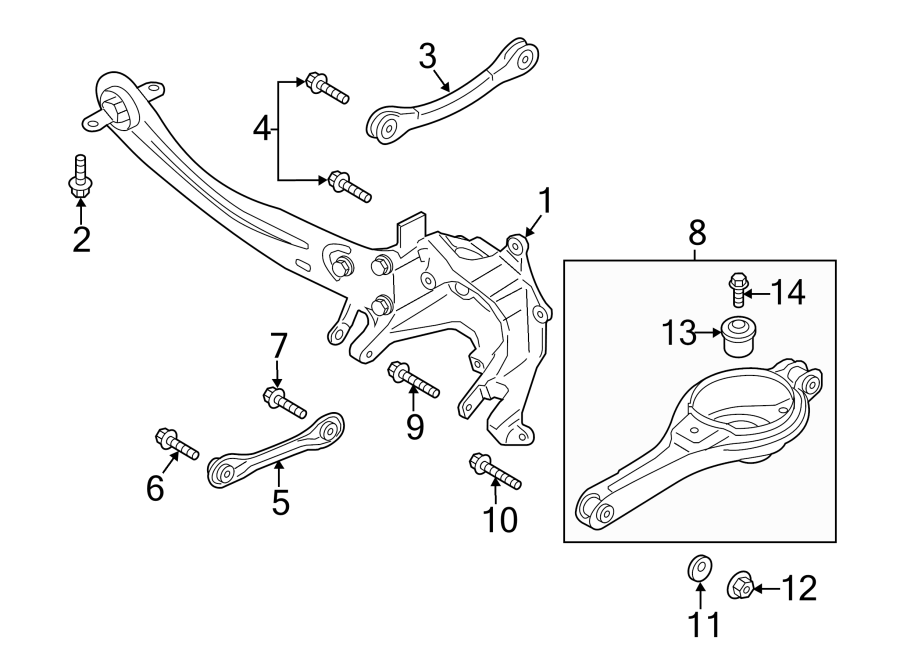 Diagram REAR SUSPENSION. SUSPENSION COMPONENTS. for your 2016 Ford F-150 2.7L EcoBoost V6 A/T RWD XL Standard Cab Pickup Fleetside 