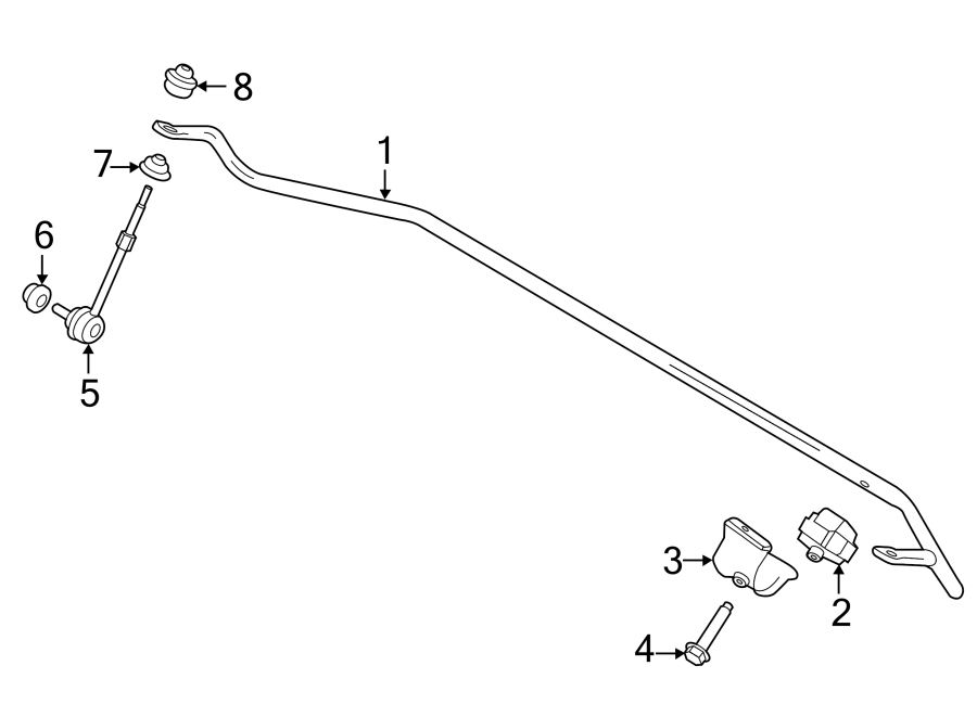 Diagram REAR SUSPENSION. STABILIZER BAR & COMPONENTS. for your 2015 Lincoln MKZ   