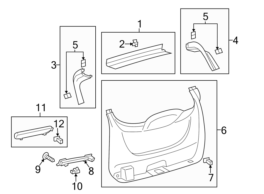 Diagram INTERIOR TRIM. for your 2014 Ford Escape   