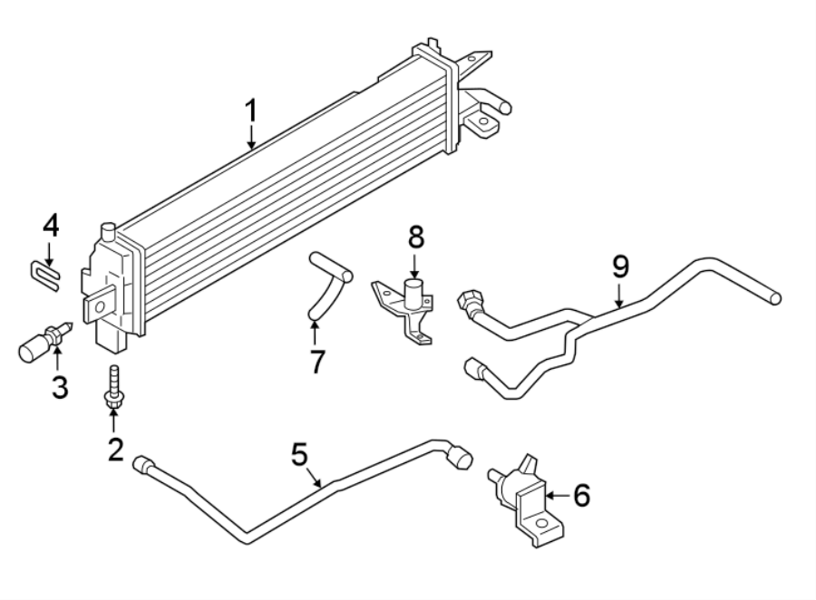 Diagram RADIATOR & COMPONENTS. for your 2013 Ford Fusion   