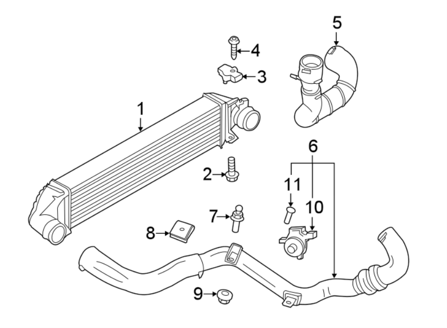 Diagram INTERCOOLER. for your 2018 Lincoln MKZ Reserve Sedan  