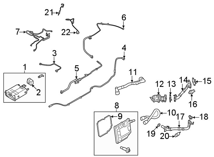 Diagram Emission system. Emission components. for your Ford Ranger  