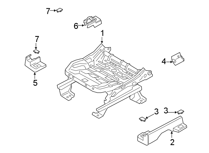 Diagram SEATS & TRACKS. TRACKS & COMPONENTS. for your 2003 Ford Expedition   