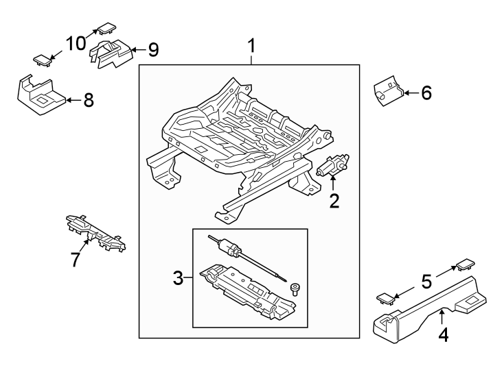 Diagram SEATS & TRACKS. TRACKS & COMPONENTS. for your 2007 Ford Expedition   