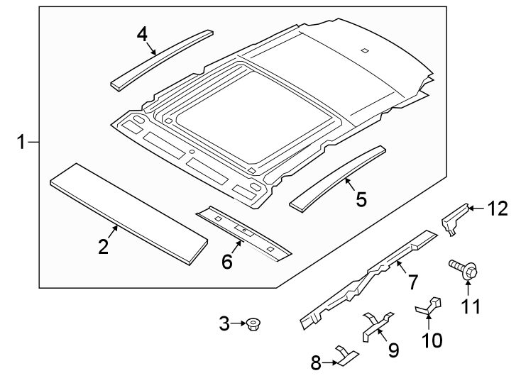 Roof & components. Diagram