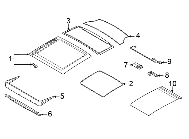 Diagram SUNROOF. for your Ford