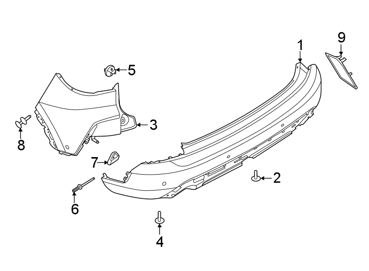 Diagram REAR BUMPER. BUMPER & COMPONENTS. for your 2007 Ford F-150 5.4L Triton V8 A/T RWD FX2 Crew Cab Pickup Fleetside 