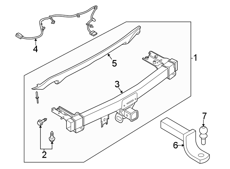 Diagram REAR BUMPER. TRAILER HITCH COMPONENTS. for your 2013 Ford F-150   