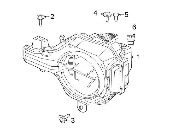 Diagram Front lamps. Headlamp components. for your Ford Bronco  