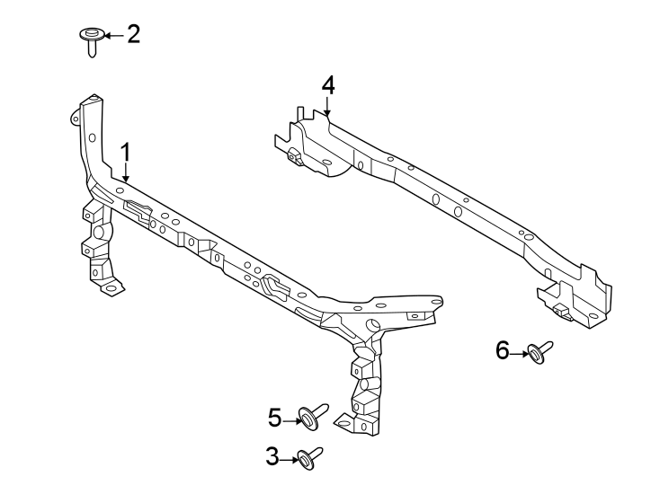 Diagram Radiator support. for your Ford Bronco  