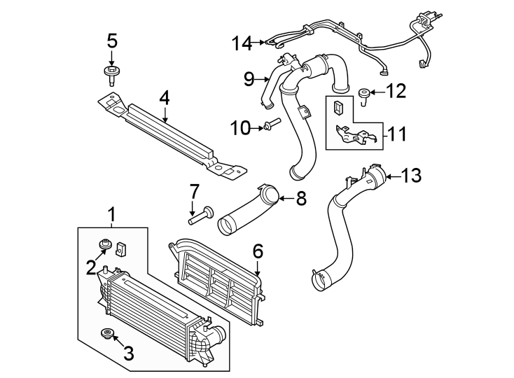 Diagram Intercooler. for your 1994 Ford Bronco   