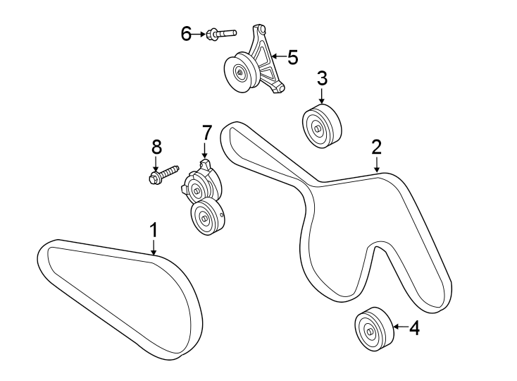 2021 Ford Police Interceptor Utility Serpentine Belt - Mb3z8620a 