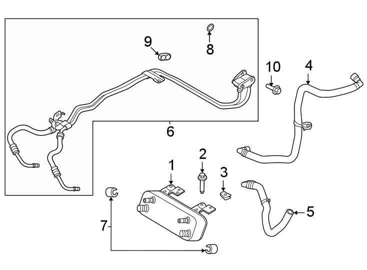 Diagram TRANS oil cooler. for your 2016 Lincoln MKZ Black Label Sedan  