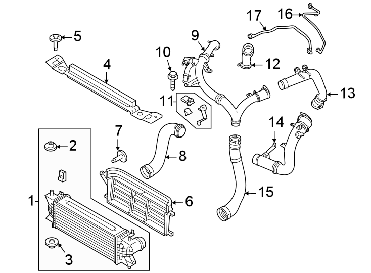 Diagram Intercooler. for your 1989 Ford Bronco   