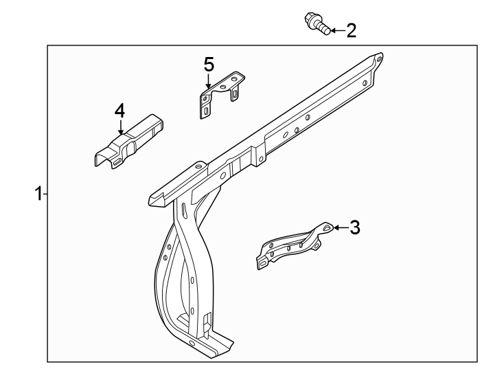 Diagram Fender. Structural components & rails. for your Ford Bronco  