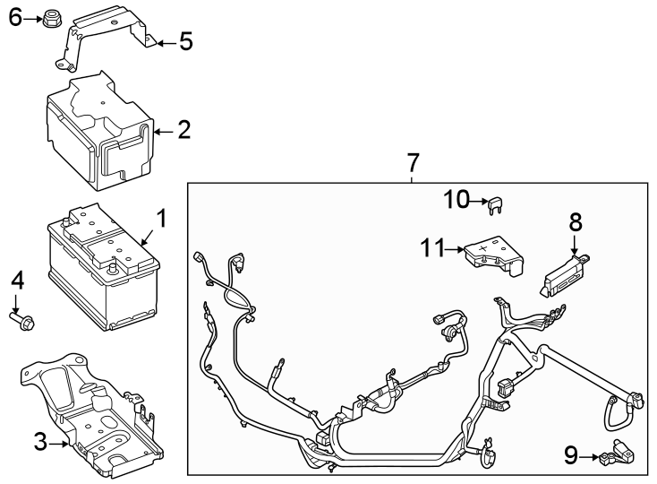 Diagram Battery. for your 2017 Lincoln MKZ Reserve Sedan  