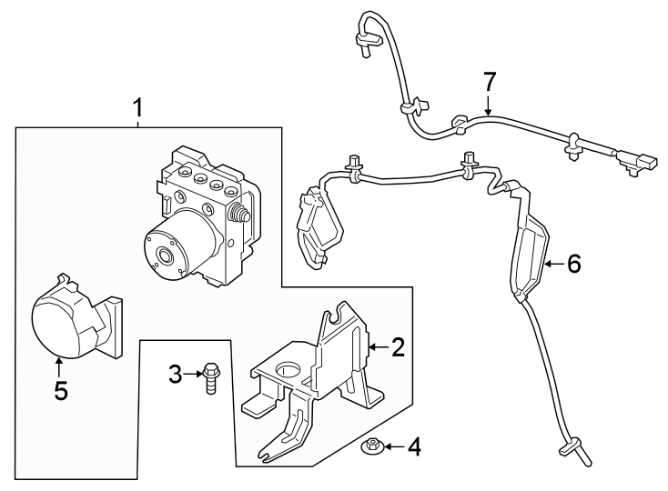 Diagram Abs components. for your 2016 Lincoln MKZ Hybrid Sedan  