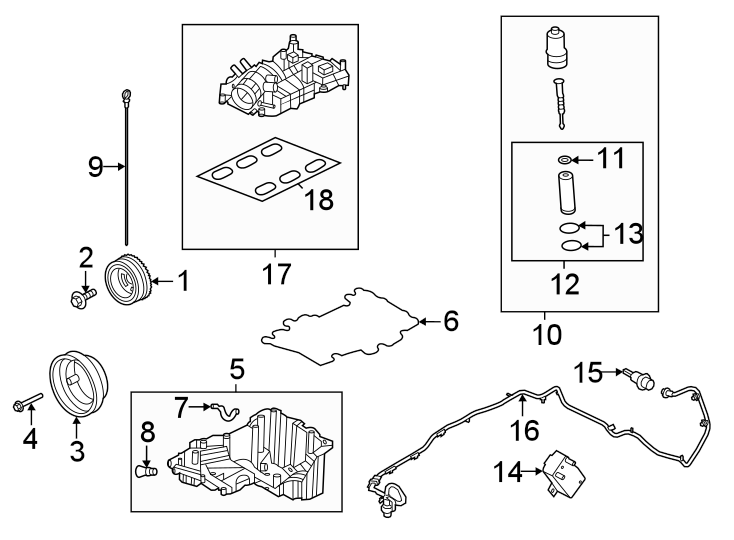 Diagram Engine parts. for your Ford Edge  