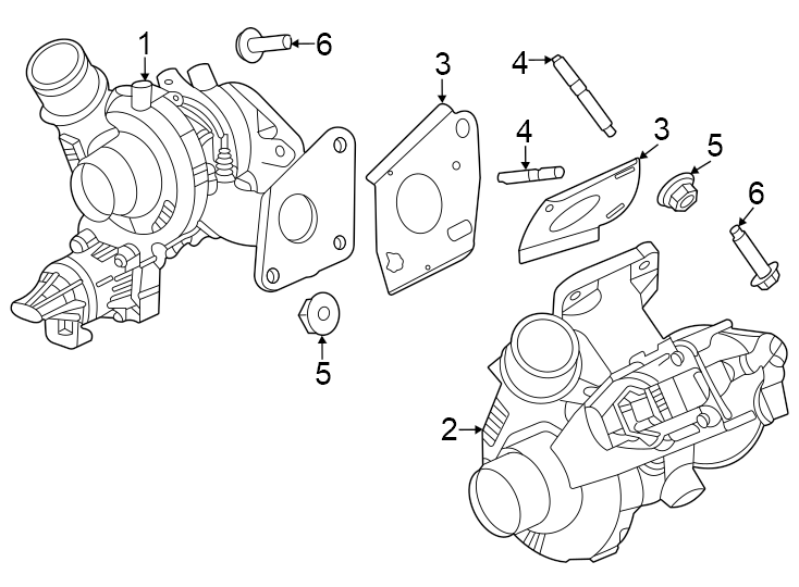 Diagram Turbocharger. for your 2023 Ford Bronco   