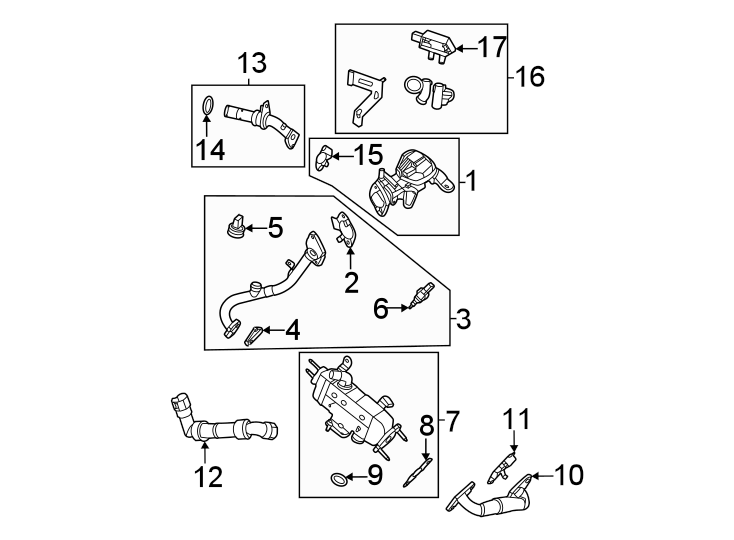 Diagram Emission system. Egr system. for your Ford