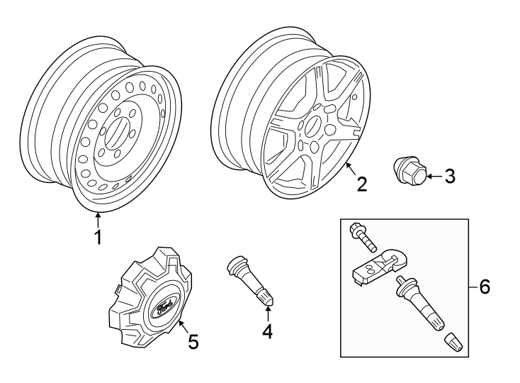 Diagram Wheels. for your 1989 Ford Bronco   