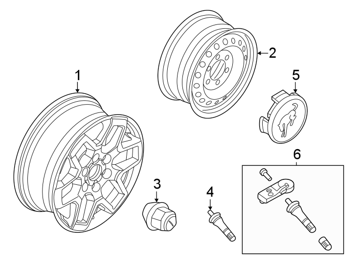 Diagram Wheels. for your Ford Bronco  