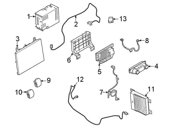 Diagram Instrument panel. Sound system. for your 1995 Ford Bronco   