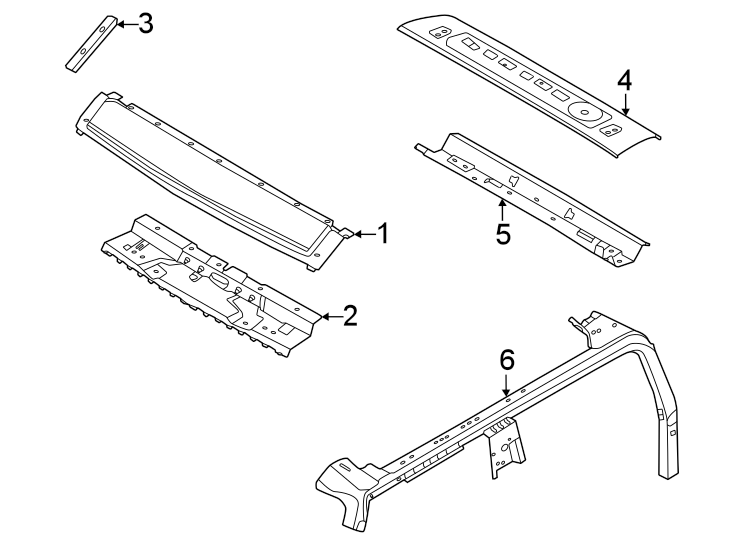 Diagram Roof & components. for your Ford Bronco  