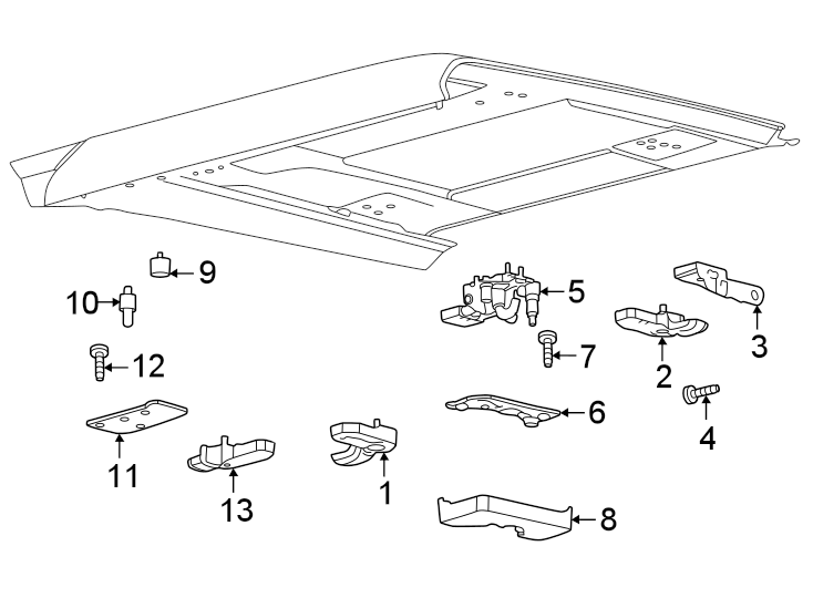 Diagram Hard top roof. for your 1991 Ford Bronco   