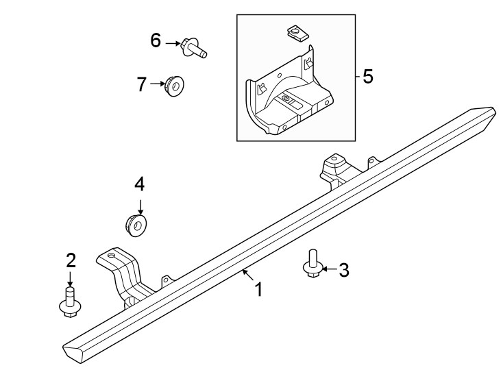 Diagram Pillars. Rocker & floor. Running board. for your 2014 Ford Mustang   